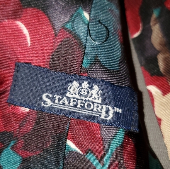 STAFFORD Floral print tie NEW - Picture 5 of 6